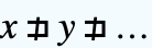 x⊐̸y⊐̸...