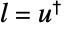 l=TemplateBox[{u}, ConjugateTranspose]