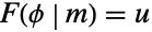 TemplateBox[{phi, m}, EllipticF]=u