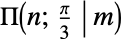 TemplateBox[{n, {pi, /, 3}, m}, EllipticPi3]