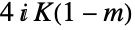 4ⅈTemplateBox[{{1, -, m}}, EllipticK]