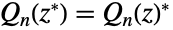 TemplateBox[{n, TemplateBox[{z}, Conjugate, SyntaxForm -> SuperscriptBox]}, LegendreQ]=TemplateBox[{TemplateBox[{n, z}, LegendreQ]}, Conjugate]