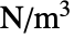 TemplateBox[{InterpretationBox[, 1], {"N", , "/", , {"m", ^, 3}}, newtons per meter cubed, {{(, "Newtons", )}, /, {(, {"Meters", ^, 3}, )}}}, QuantityTF]